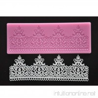 FOUR-C Silicone Lace Mat Decor Cake Pad Textured Cake Mold Color Pink - B00PJHRSRM